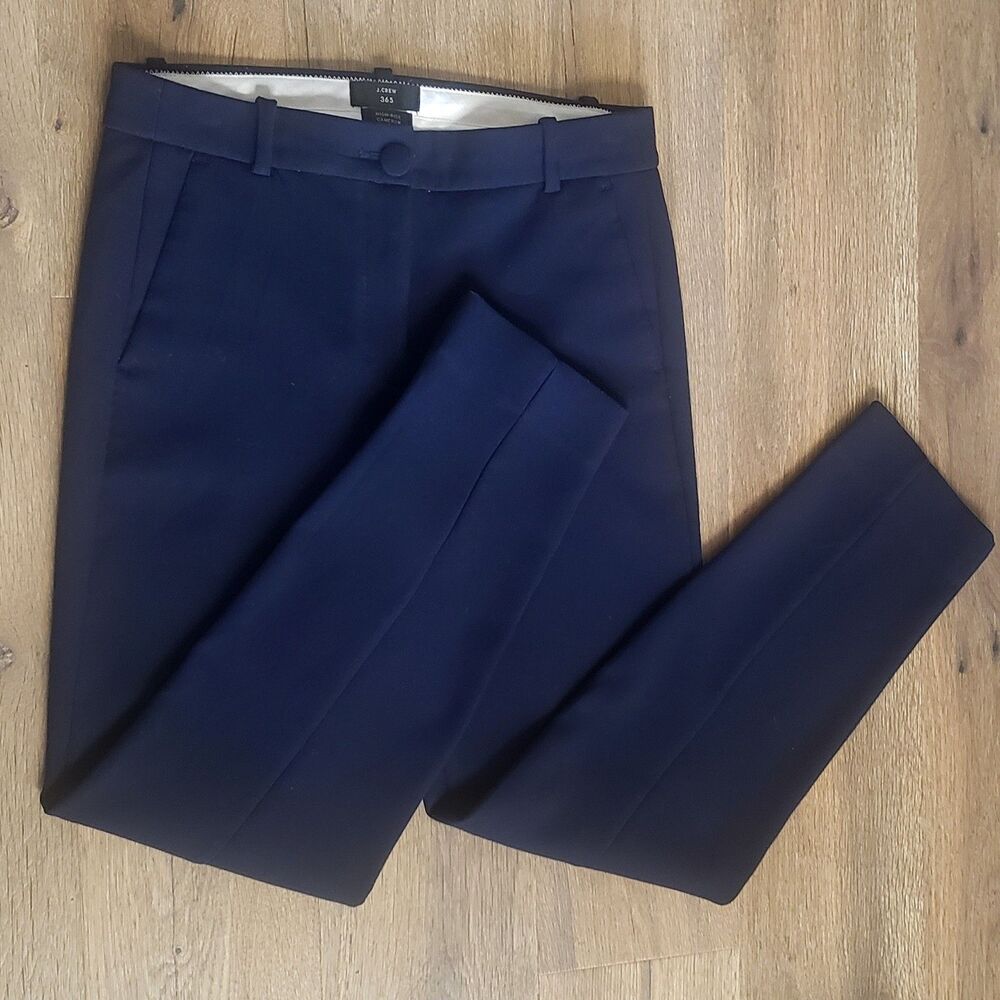 J. Crew 365 Cameron Pants Women's Blue 4 Tailored Preppy Business Casual Trouser